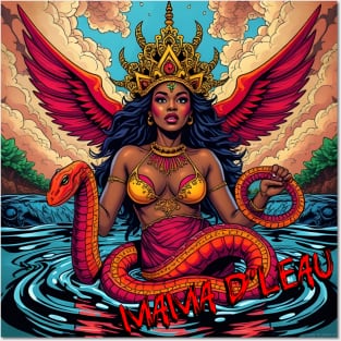 MAMA D'LEAU – FULL COLOUR – FETERS AND LIMERS – CARIBBEAN FOLKLORE EVENT DJ GEAR Posters and Art